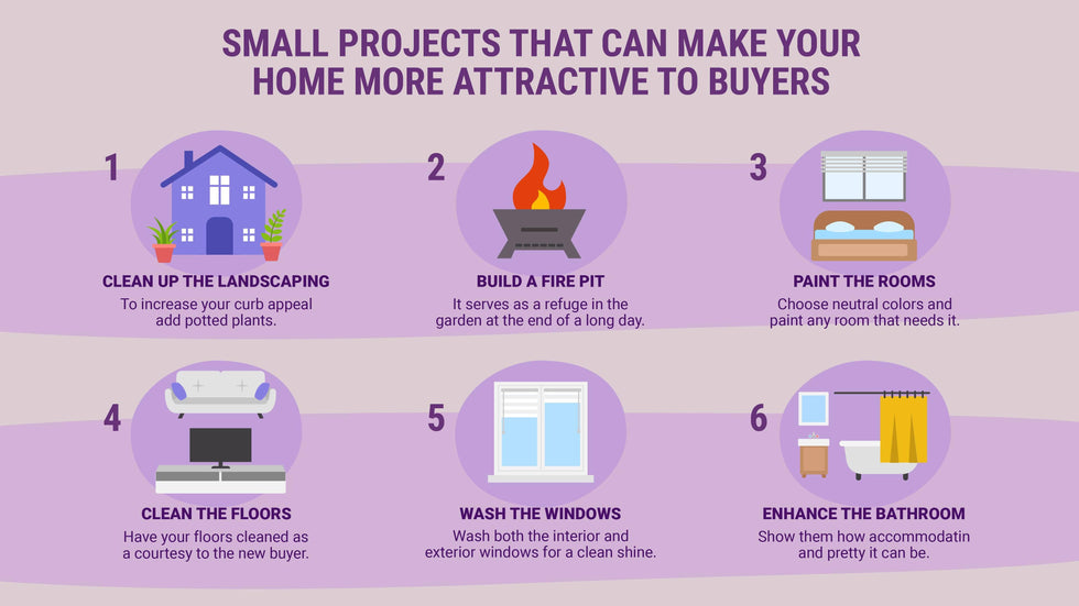 Real Estate-Slides Slides Small Projects That Can Make Your Home Attractive to Buyers Infographic Template powerpoint-template keynote-template google-slides-template infographic-template