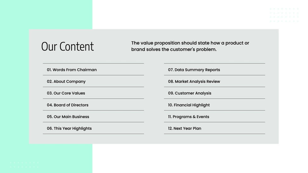 Annual-Report-Deck Slides Black and White Green Professional Presentation Annual Report Template S12202201 powerpoint-template keynote-template google-slides-template infographic-template