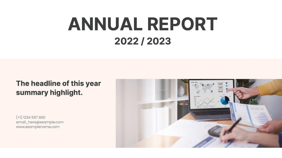 Annual-Report-Deck Slides Light Pink Dark Gray Professional Presentation Annual Report Template S12202201 powerpoint-template keynote-template google-slides-template infographic-template