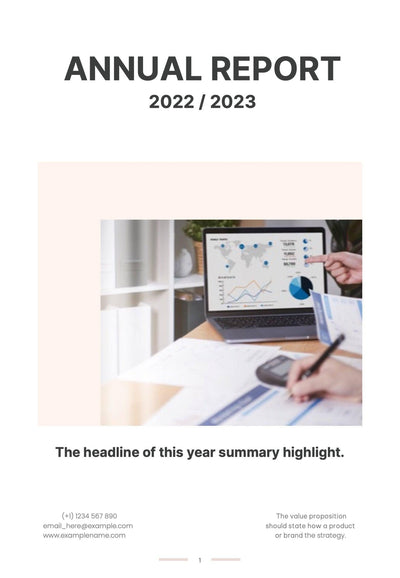 Annual-Report-Documents Documents Light Pink Minimalist Annual Report PowerPoint Template powerpoint-template keynote-template google-slides-template infographic-template
