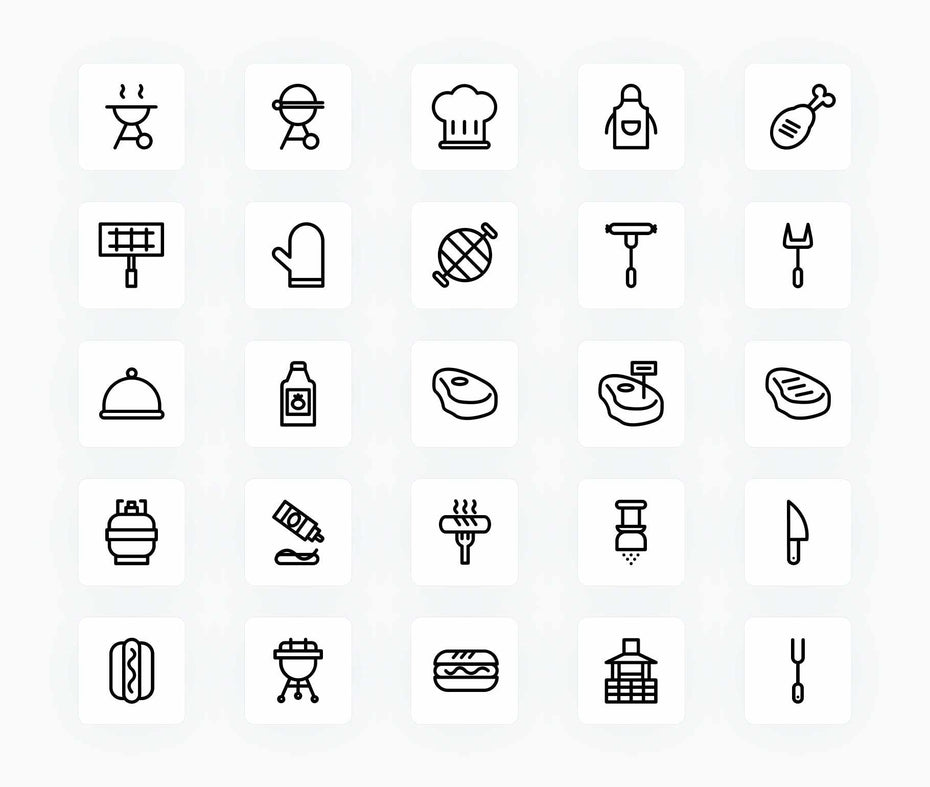 Barbecue-Outline-Vector-Icons Icons Barbecue Outline Vector Icons S12172101 powerpoint-template keynote-template google-slides-template infographic-template
