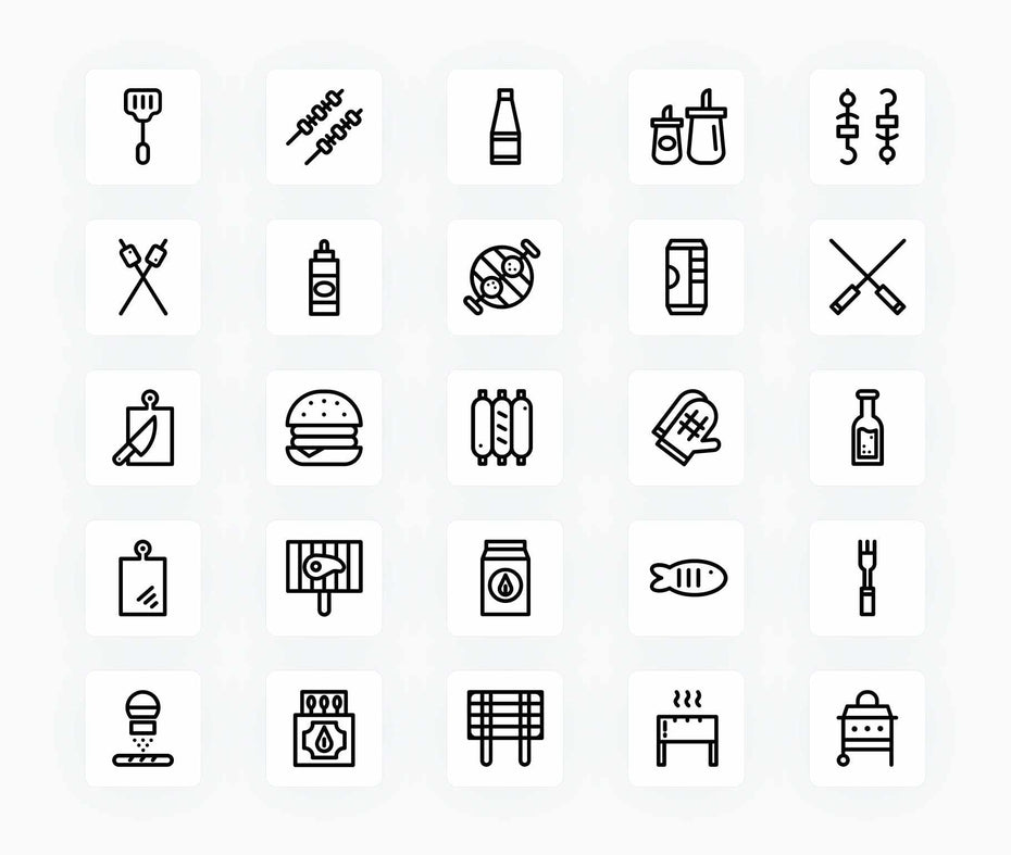 Barbecue-Outline-Vector-Icons Icons Barbecue Outline Vector Icons S12172102 powerpoint-template keynote-template google-slides-template infographic-template