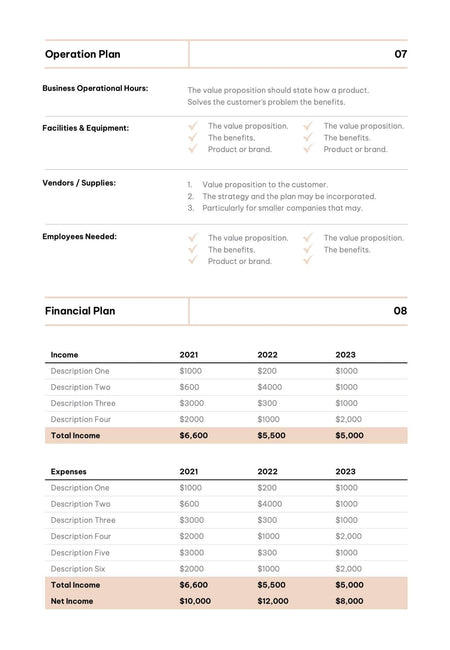Business-Plan-Templates Documents Light Orange Business Plan Template S01022301 powerpoint-template keynote-template google-slides-template infographic-template