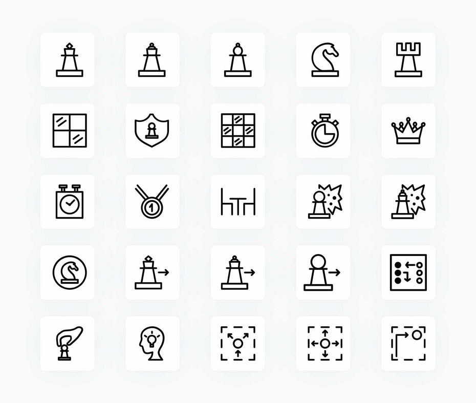 Chess-Outline-Vector-Icons Icons Chess Outline Vector Icons S12172101 powerpoint-template keynote-template google-slides-template infographic-template
