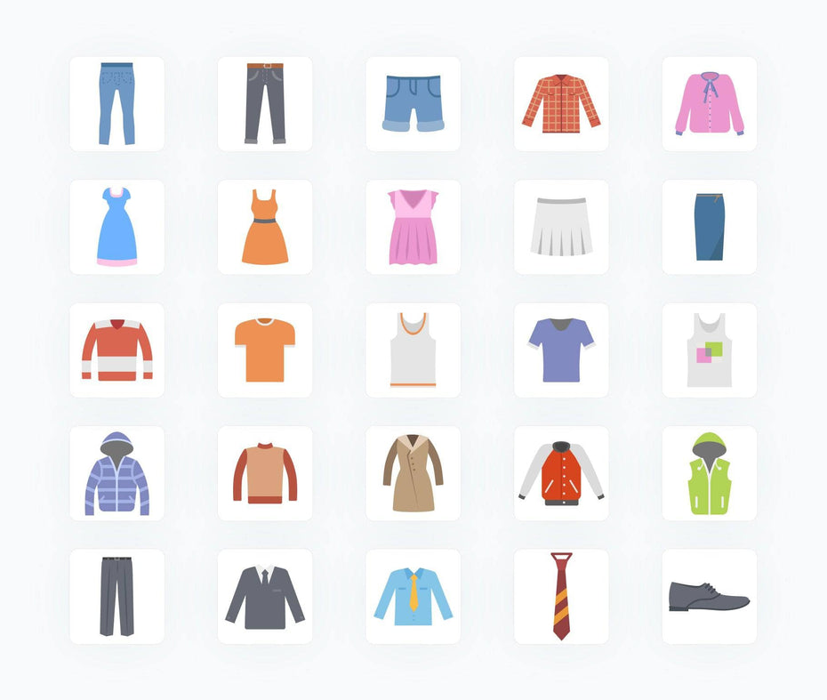 City-Flat-Vector-Icons Icons Clothe Items Flat Vector Icons S02142201 powerpoint-template keynote-template google-slides-template infographic-template