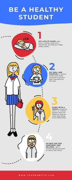 Education-Infographics Infographics Be a Healthy Student Education Infographic Template powerpoint-template keynote-template google-slides-template infographic-template