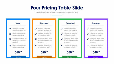 Four Pricing Table-Slides Slides Four Pricing Table Slide Infographic Template S12152102 powerpoint-template keynote-template google-slides-template infographic-template