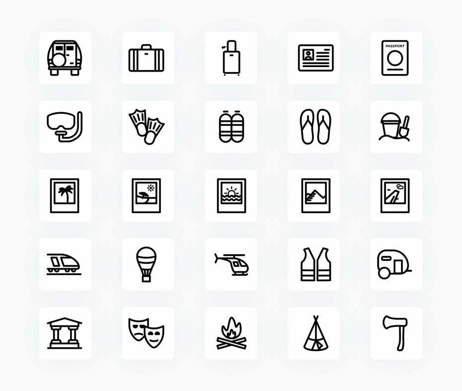 Travel-Outline-Vector-Icons Icons Travel Outline Vector Icons S12162101 powerpoint-template keynote-template google-slides-template infographic-template