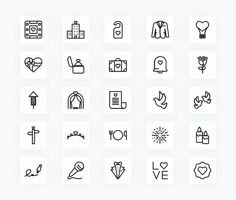 Wedding-Outline-Vector-Icons Icons Wedding Outline Vector Icons S12222103 powerpoint-template keynote-template google-slides-template infographic-template