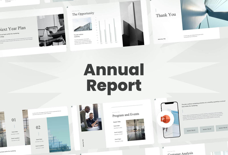 Annual-Report-Deck Slides Opal Blue White Simple and Modern Presentation Annual Report Template S04212301 powerpoint-template keynote-template google-slides-template infographic-template