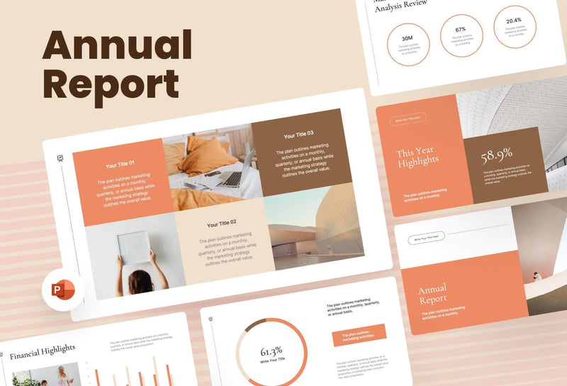 Annual-Report-Deck Slides Orange Brown Professional and Clean Presentation Annual Report Template S04302301 powerpoint-template keynote-template google-slides-template infographic-template