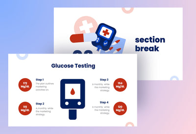 Health-Presentation-Template Slides Blue and Red Simple Diabetes Presentation Template S07192301 powerpoint-template keynote-template google-slides-template infographic-template
