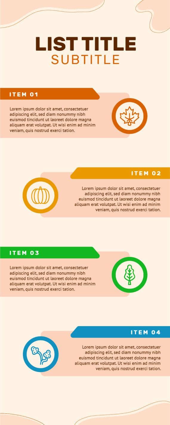 List-Infographics Infographics Light Orange List Infographic Template powerpoint-template keynote-template google-slides-template infographic-template