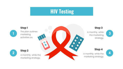 Medical-Presentation-Templates Slides Aquamarine and Red Simple HIV Care Presentation Template S07262301 powerpoint-template keynote-template google-slides-template infographic-template