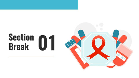 Medical-Presentation-Templates Slides Aquamarine and Red Simple HIV Care Presentation Template S07262301 powerpoint-template keynote-template google-slides-template infographic-template