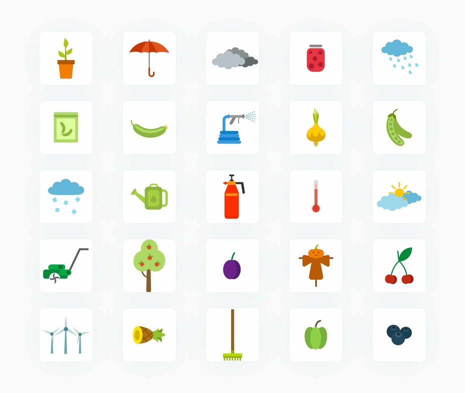Agriculture Flat Vector Icons S11262102-Icons-Agriculture-Flat-Vector-Icons-Powerpoint-Keynote-Google-Slides-Adobe-Illustrator-Infografolio