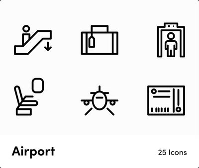 Airport-Outline-Vector-Icons Icons Airport Outline Vector Icons S12172101 powerpoint-template keynote-template google-slides-template infographic-template