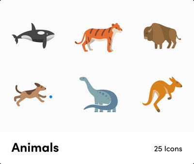 Animals-Flat -Vector-Icons Icons Animals Flat Vector Icons S12132101 powerpoint-template keynote-template google-slides-template infographic-template