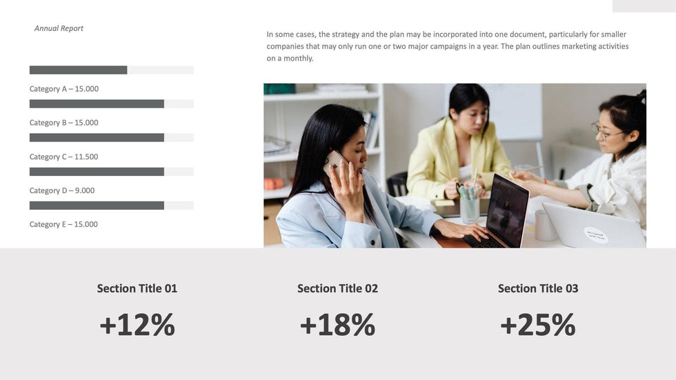 Annual-Report-Deck Slides Minimalist Annual Report Presentation Template powerpoint-template keynote-template google-slides-template infographic-template
