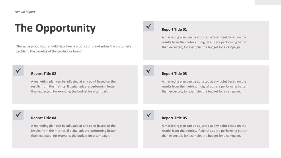 Annual-Report-Deck Slides Minimalist Annual Report Presentation Template powerpoint-template keynote-template google-slides-template infographic-template