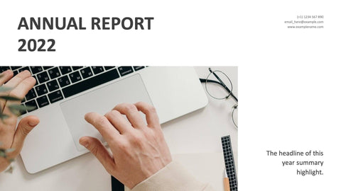 Annual-Report-Deck Slides Minimalist Annual Report Presentation Template powerpoint-template keynote-template google-slides-template infographic-template