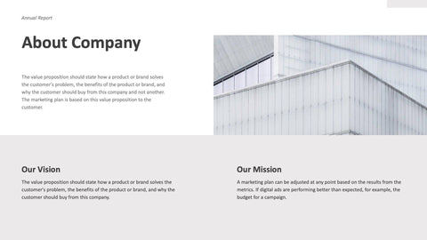 Annual-Report-Deck Slides Minimalist Annual Report Presentation Template powerpoint-template keynote-template google-slides-template infographic-template
