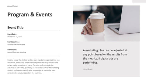 Annual-Report-Deck Slides Minimalist Annual Report Presentation Template powerpoint-template keynote-template google-slides-template infographic-template