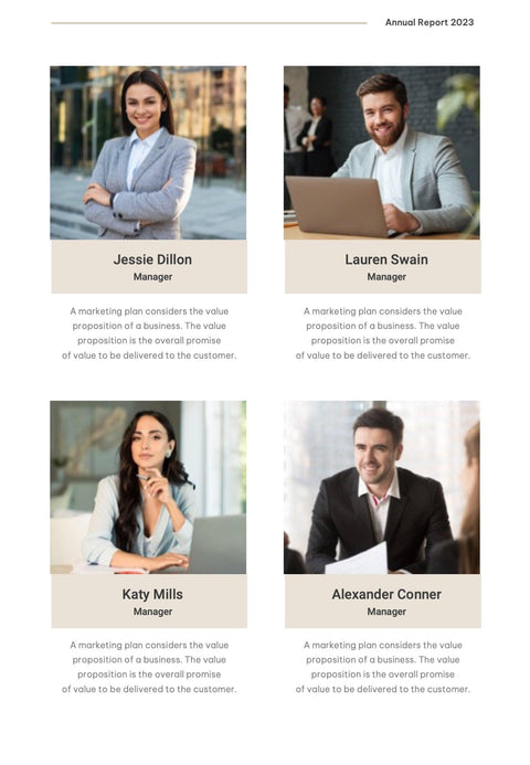 Annual-Report-Documents Documents Beige and Dark Gray Minimalist Annual Report PowerPoint Template powerpoint-template keynote-template google-slides-template infographic-template