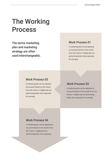 Annual-Report-Documents Documents Beige and Dark Gray Minimalist Annual Report PowerPoint Template powerpoint-template keynote-template google-slides-template infographic-template