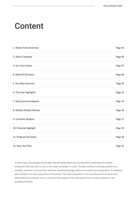 Annual-Report-Documents Documents Beige and Dark Gray Minimalist Annual Report PowerPoint Template powerpoint-template keynote-template google-slides-template infographic-template