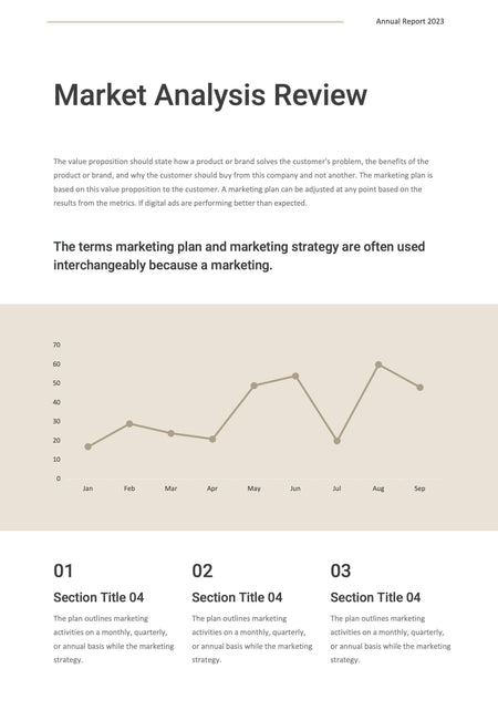 Annual-Report-Documents Documents Beige and Dark Gray Minimalist Annual Report PowerPoint Template powerpoint-template keynote-template google-slides-template infographic-template