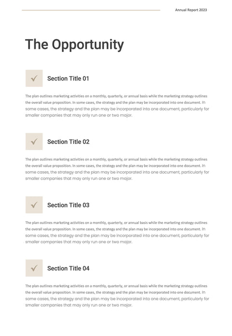 Annual-Report-Documents Documents Beige and Dark Gray Minimalist Annual Report PowerPoint Template powerpoint-template keynote-template google-slides-template infographic-template