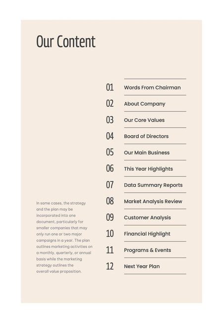 Annual-Report-Documents Documents Beige and Orange Minimalist Annual Report PowerPoint Template powerpoint-template keynote-template google-slides-template infographic-template