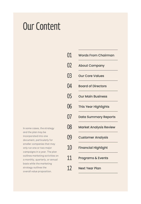 Annual-Report-Documents Documents Beige and Orange Minimalist Annual Report PowerPoint Template powerpoint-template keynote-template google-slides-template infographic-template