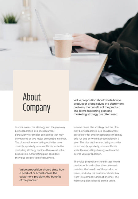 Annual-Report-Documents Documents Beige and Orange Minimalist Annual Report PowerPoint Template powerpoint-template keynote-template google-slides-template infographic-template