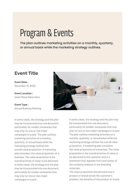Annual-Report-Documents Documents Beige and Orange Minimalist Annual Report PowerPoint Template powerpoint-template keynote-template google-slides-template infographic-template