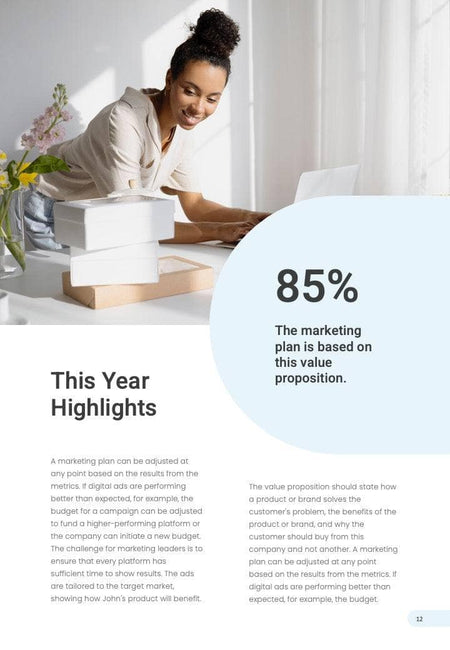 Annual-Report-Documents Documents Blue Light and Dark Gray Minimalist Annual Report PowerPoint Template powerpoint-template keynote-template google-slides-template infographic-template