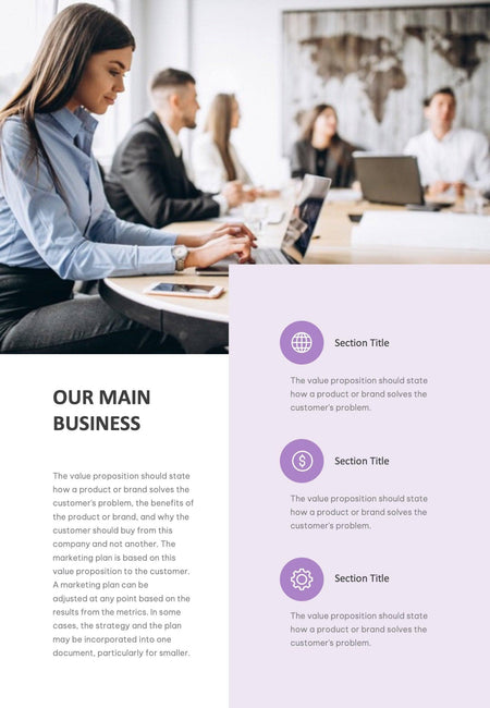 Annual-Report-Documents Documents Lavender Light Minimalist Annual Report PowerPoint Template powerpoint-template keynote-template google-slides-template infographic-template