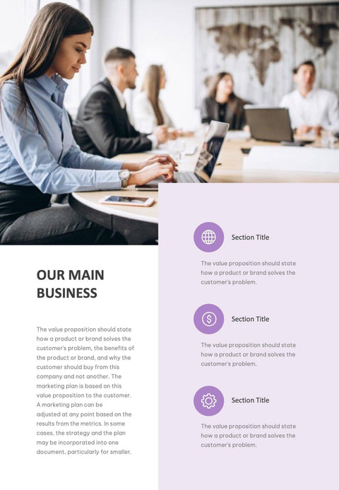 Annual-Report-Documents Documents Lavender Light Minimalist Annual Report PowerPoint Template powerpoint-template keynote-template google-slides-template infographic-template