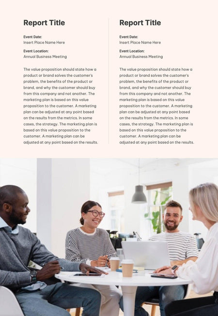 Annual-Report-Documents Documents Light Pink Minimalist Annual Report PowerPoint Template powerpoint-template keynote-template google-slides-template infographic-template