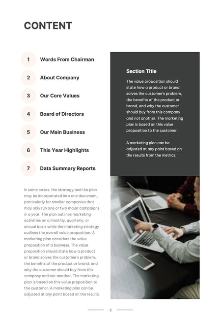 Annual-Report-Documents Documents Light Pink Minimalist Annual Report PowerPoint Template powerpoint-template keynote-template google-slides-template infographic-template