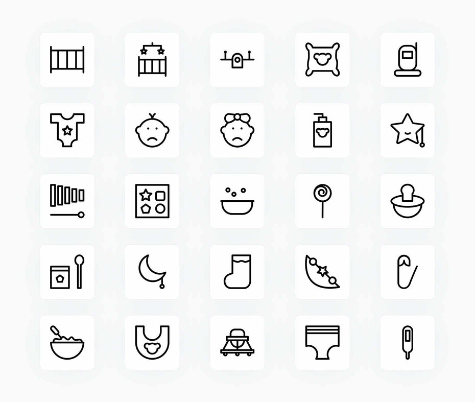 Baby-Outline-Vector-Icons Icons Baby Outline Vector Icons S12172102 powerpoint-template keynote-template google-slides-template infographic-template