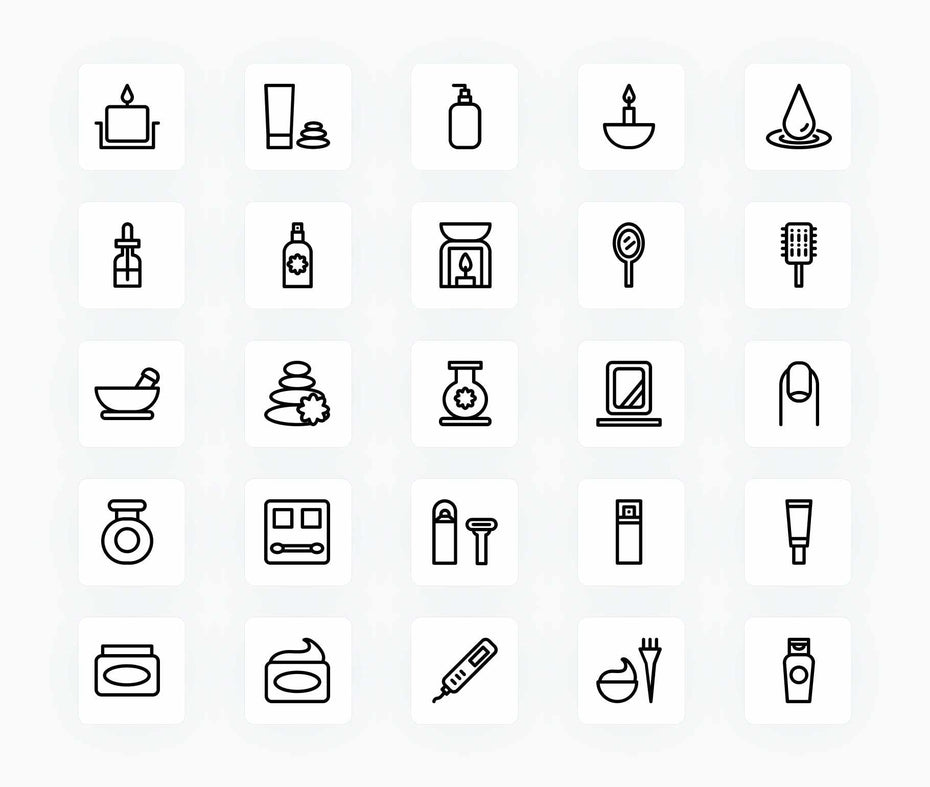 Beauty and Spa-Outline-Vector-Icons Icons Beauty and Spa Outline Vector Icons S12172101 powerpoint-template keynote-template google-slides-template infographic-template