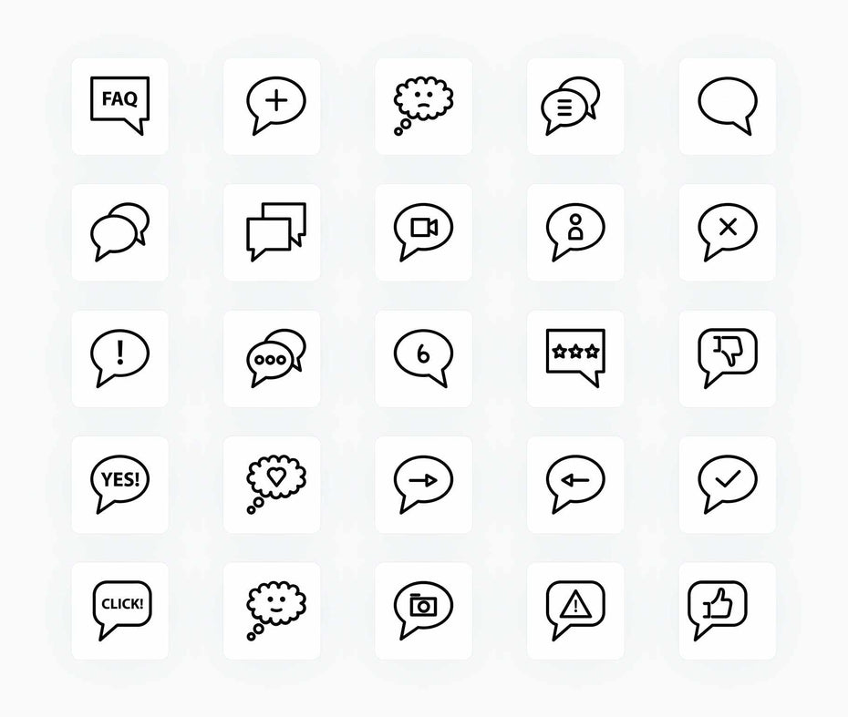 Bubbles and Speech-Outline-Vector-Icons Icons Bubbles and Speech Outline Vector Icons S12172102 powerpoint-template keynote-template google-slides-template infographic-template