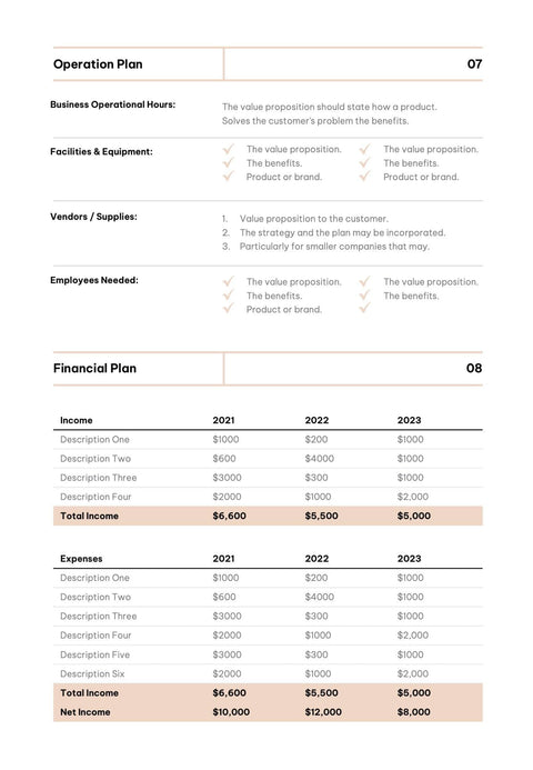 Business-Plan-Templates Documents Light Orange Business Plan Template S01022301 powerpoint-template keynote-template google-slides-template infographic-template