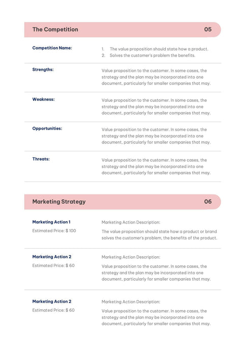 Business-Plan-Templates Documents Pink Business Plan Template S01022301 powerpoint-template keynote-template google-slides-template infographic-template