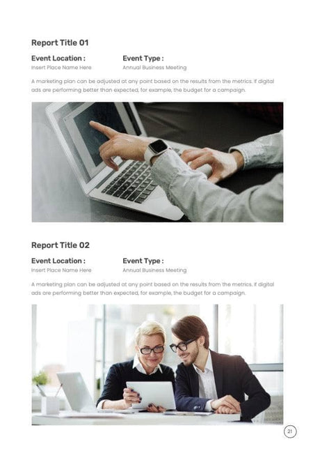 Business-Proposal-2-Pages-Infographics Documents Aqua Spring Minimalist Annual Report Portrait PowerPoint Template powerpoint-template keynote-template google-slides-template infographic-template