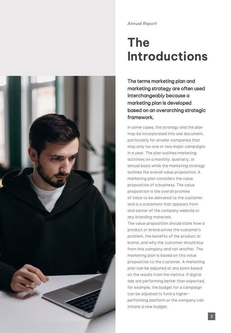 Business-Proposal-2-Pages-Infographics Documents Minimalist Annual Report PowerPoint Template powerpoint-template keynote-template google-slides-template infographic-template