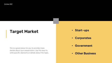 Business-Proposal-Deck Slides Black Medium Yellow Modern and Simple Presentation Business Proposal Template S10112201 powerpoint-template keynote-template google-slides-template infographic-template