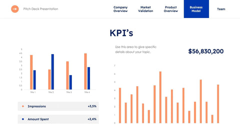 Business-Proposal-Deck Slides Royal Blue Light Orange Minimal and Simple Presentation Business Proposal Template S10072201 powerpoint-template keynote-template google-slides-template infographic-template